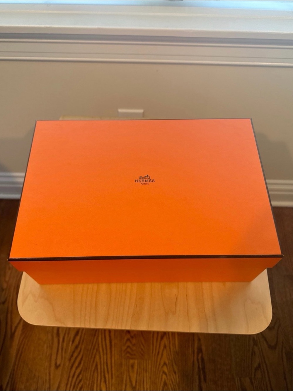 Hermès Signature Orange shoe Box with shoe bags
